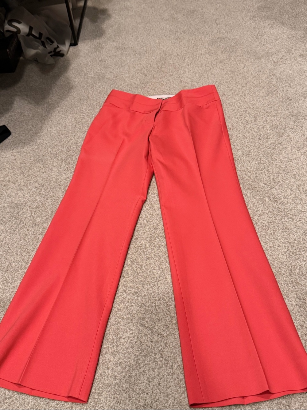 Express Editor Red/Coral Dress Pants